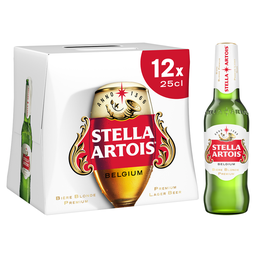 STELLA ARTOIS Cerveza rubia premium 5.2% 12 x 25 cl