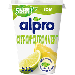 ALPRO Postre vegetal de soja sabor limón y lima 500 g