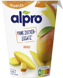 ALPRO Postre vegetal de soja y mango sin azúcares 400 g