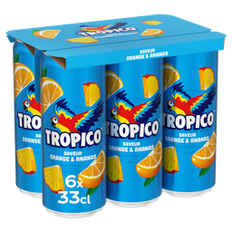 TROPICO Bebida de fruta Laranja Ananás 6 x 33 cl