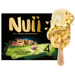 NUII Glaces Bâtonnets Pistache Crème