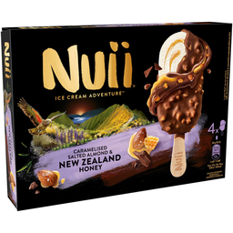 NUII Bâtonnets glacés New Zealand miel amande caramel beurre salé 4 pièces 272g