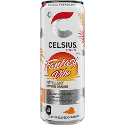 CELSIUS Boisson énergisante saveur orange la canette de 35.5cl