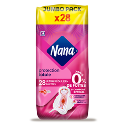 NANA Serviettes hygiéniques ultra régulier plus jumbo pack x28