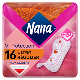 NANA Serviettes Hygiéniques Ultra Régulier Sans Ailettes 16 Serviettes