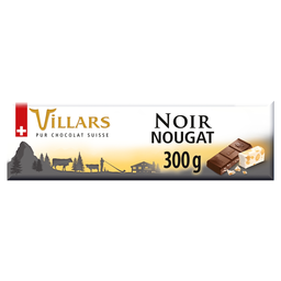 VILLARS Tablete de chocolate negro Suíço com nougat 100 g
