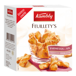 KAMBLY Feuilletés feuillety's beurre et ail/parmesan 80 g