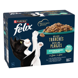 FELIX Repas Délices Tranchés sabor pescado en gelatina 12 x 80 g