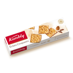 KAMBLY Biscuits aux amandes caramélisées au chocolat au lait et pointe de sel 90 g
