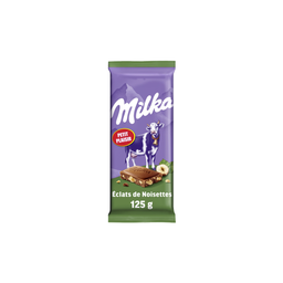 MILKA Chocolate con leche y trozos de avellana 125 g