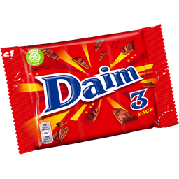 DAIM Barres chocolatées au caramel croquant 3 Barres 84g