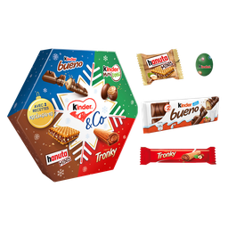 Kinder Assortiment De Chocolats Et Biscuits Cacao Et Noisette 174G