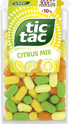 TIC TAC Bonbon agrumes (goût yuzu,mandarine,citron,citron-vert), T110 54 g