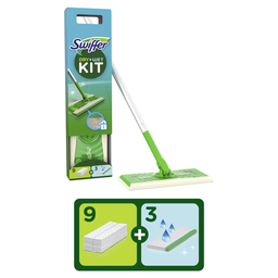 SWIFFER Kit Mopa Apanha-Pó, 1 mopa + 12 recargas
