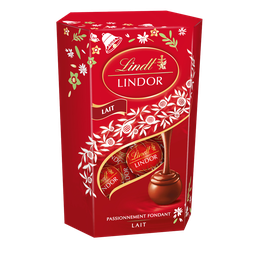 LINDT Confiserie Cornet boules Chocolat au lait LINDOR 200 g
