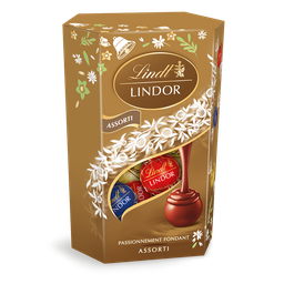 LINDT Lindor milk, dark and white chocolate truffles assortment 200 g