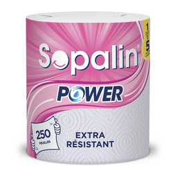 SOPALIN Papel de Cocina Multiusos Power Blanco 250 Hojas