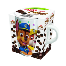 BIP FRANCE Bolitas de cereales con chocolate con leche y taza de cerámica Patrulla Canina 34 g