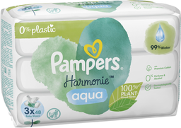 Pampers Aqua Harmonie Lingettes Pour Bébé 3X48 Lingettes