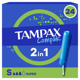 TAMPAX Tampones con aplicador Compak Super 24 tampones