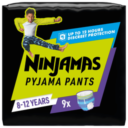 NINJAMAS Sous-vêtements de nuit 8-12ans 27-43kg Garçon PAMPERS