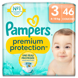 Pampers Premium-Protection Couches Taille 3 (6-10Kg) 46 Couches