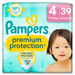 Pampers Premium-Protection Couches Taille 4 (9-14Kg) 39 Couches