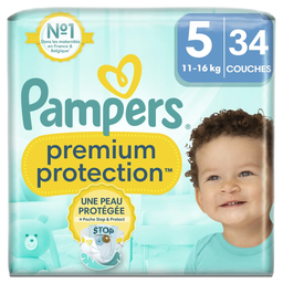 Pampers Premium-Protection Couches Taille 5 (11-16Kg) 34 Couches