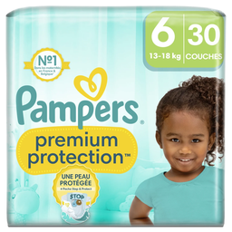 Pampers Premium Protection Couches Taille 6 (+13Kg) 30 Couches