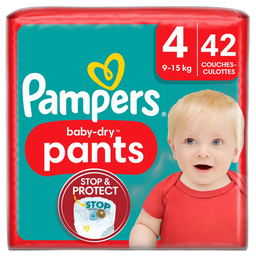 Pampers Baby-Dry Pants Couches-Culottes Taille 4 (9-15Kg) 42 Couches
