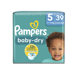 Pampers Baby-Dry Couches Taille 5 (11-16Kg) 39 Couches