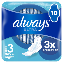 ALWAYS Compresas Higiénicas con Alas Day & Night Talla 3 Ultra x10