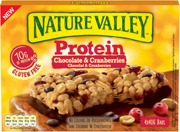 NATURE VALLEY Barres céréales Protéine chocolat & cranberries NATURE VALLEY - 4x40g