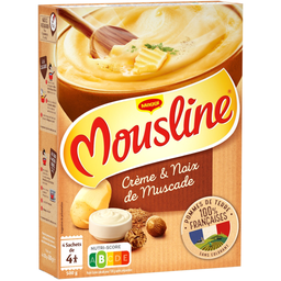 MOUSLINE Mashed Potato Flakes Cream & Nutmeg 4 sachets of 125 g