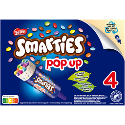 SMARTIES Bâtonnets glacés la vanille avec des éclats de 4 pièces 208 g