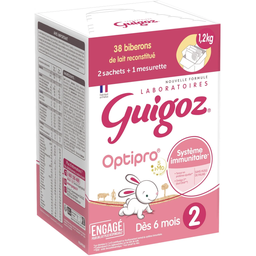 Guigoz Optipro 2 Lait 2Ème Âge En Poudre Dès 6 Mois 2X600G