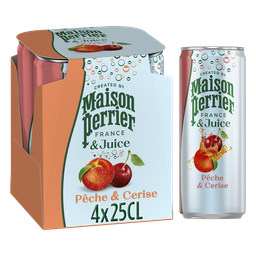 MAISON PERRIER Eau Gazeuse Aromatisée Pêche Cerise MAISON PERRIER