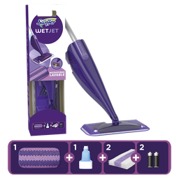 SWIFFER Kit de limpeza Mopa Pulverizadora Toalhetes e Solução de Limpeza