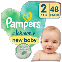 Pampers Harmonie Nouveau Né Couches Taille 2 (4-8Kg) 48 Couches