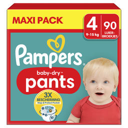 Pampers Baby-Dry Pants Couches Culottes Taille 4 (9-15Kg) 90 Couches