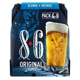 8.6 Cerveza Rubia Original 4 x 50 cl
