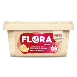 FLORA Végétale au beurre demi-sel 215 g