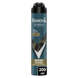 REXONA Desodorante Spray Hombre Antitranspirante 0% Alcohol Sport Cool Advanced Protection 200 ml