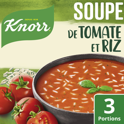 Knorr Soupe Déshydratée De Tomate Et Riz 3 Personnes 74G