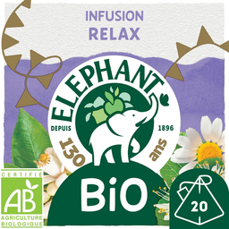 ELEPHANT Organic Relax Infusion Chamomile Linden and Orange Leaves 20 bags 26 g