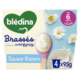 Bledina Yaourts Brassés Saveur Nature Dès 6 Mois 4X95G