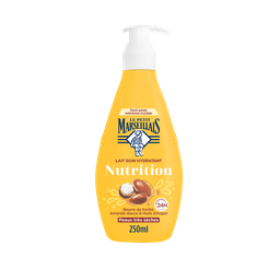 Le Petit Marseillais Lait Corps Soin Hydratant Nutrition Au Beurre De Karité, Amande Douce Et Huile D'Argan Pour Peaux Très Sèches 250Ml