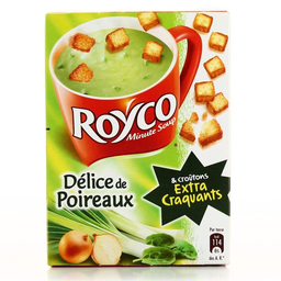 ROYCO soupe déshydratée poireaux & croûtons: la boîte de 3 sachets - 64,8g