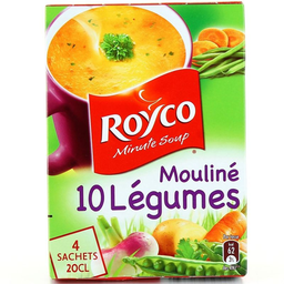 ROYCO soupe déshydratée 10 légumes: les 4 sachets de 20cl