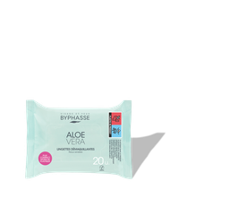 Byphasse Lingettes Démaquillantes Aloe Vera Peaux Sensibles 20 Lingettes